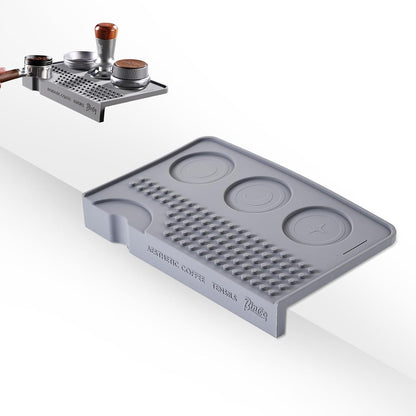 Espresso Tamping Mat - Thick Silicone Tamper Mat Coffee Bar Mat, Non-slip Coffee Tamper Holder Pad for Baristas Home