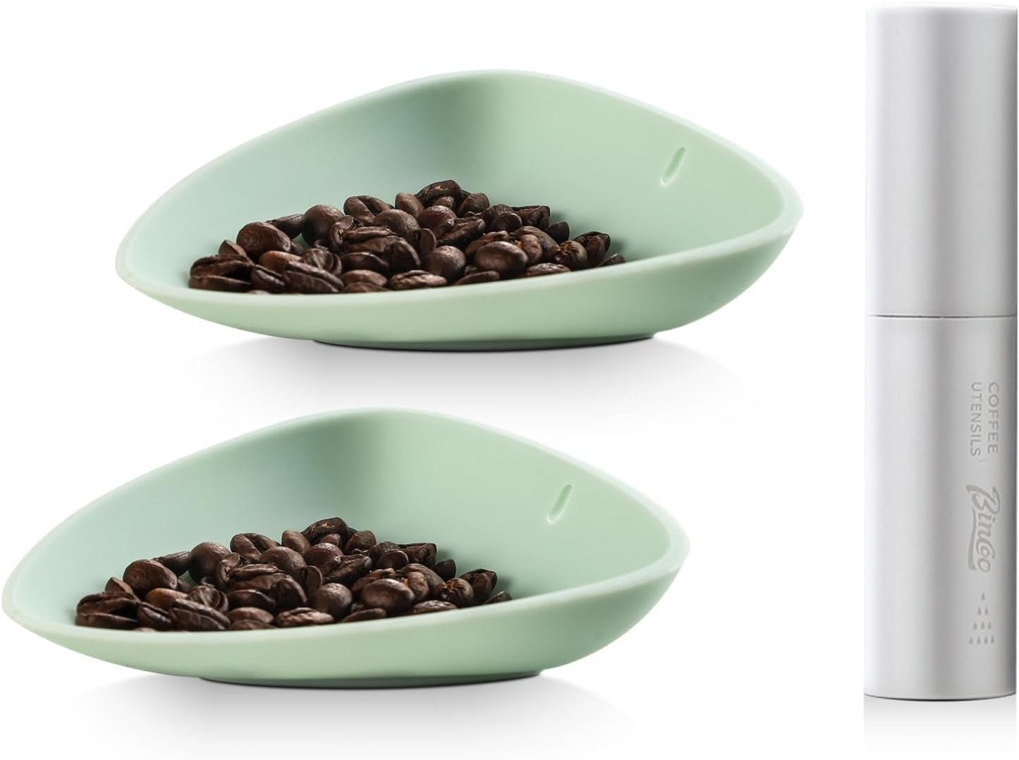 Bincoo Coffee Bean Dosing Cup,2x Platinum Silicone Anti-Static Dosing Cups + RDT Spray Bottle | Precise Coffee Dosing, Eliminate Static, Improve Pour-Over & Espresso Consistenc.