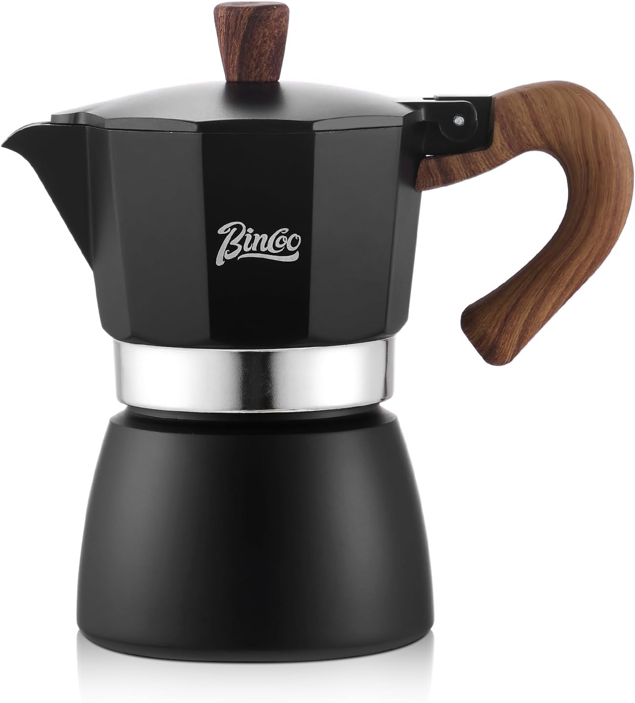 Bincoo Stovetop Espresso Maker - Italian Coffee Maker 5oz, Classic Aluminum Moka Pot for Italian and Cuban Café Brewing, 2-3 Espresso Cup (Blue (150ML))