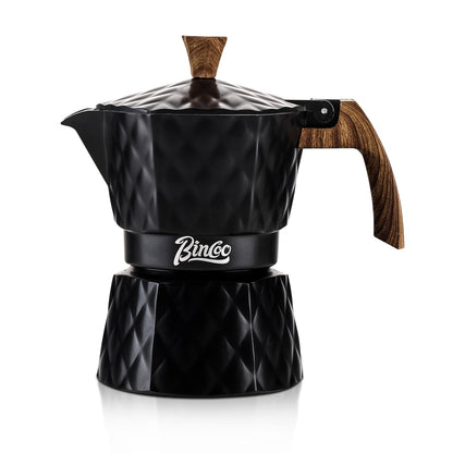 Bincoo Double Valve Moka Pot 2 Cups,Stovetop Espresso Maker,Italian Coffee Maker for Home and Camping