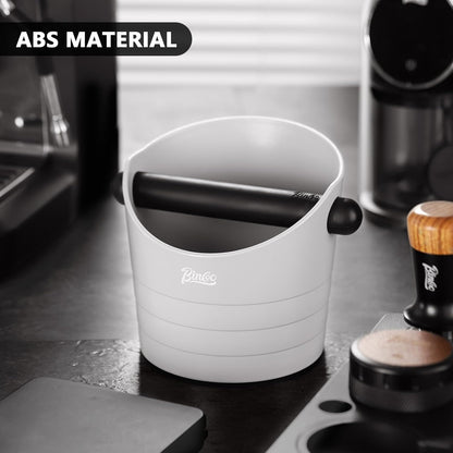 Large Espresso Knock Box, 1.2L Pink Knock Box for Coffee Grounds, Espresso Puck Knock Box with Removable Knock Bar and Non-Slip Base