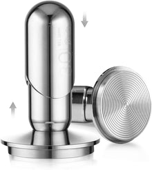 51mm Calibrated Espresso Tamper, 30lb Consistent Pressure Coffee Tamper, Calibrated Tamper for Espresso Machine, Spring Loaded Tamper with Stainless Steel Thread Base (Silver, 51mm)