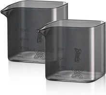 Espresso Cup 2 Pack,Espresso Shot Glass Set with Spout,150ML Espresso Accessories, Glass Shot Cup for Barista