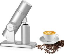 Electric Burr Coffee Grinder - Stepless Adjustment Electric Espresso Grinder with CNC Stainless Steel Conical Burr and Magnetic Lid & Dosing Cup