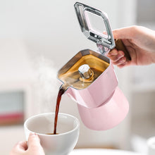 Bincoo Pink Espresso Maker Stovetop, Moka Coffee Pot for Electric Stovetop 2 Cups, Italian Espresso Coffee maker for Cappuccino or Latte,120ml Pink Espresso Machine