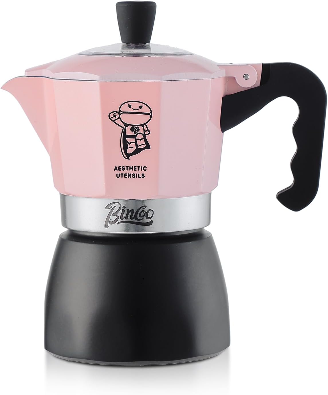 Upgraded Moka Pot with Double Valves - 2X Richer Crema, Stronger Pressure Than Single Valve - Stovetop Espresso Maker for Rich Italian Coffee, 2 Espresso Cup (Blackgreen)