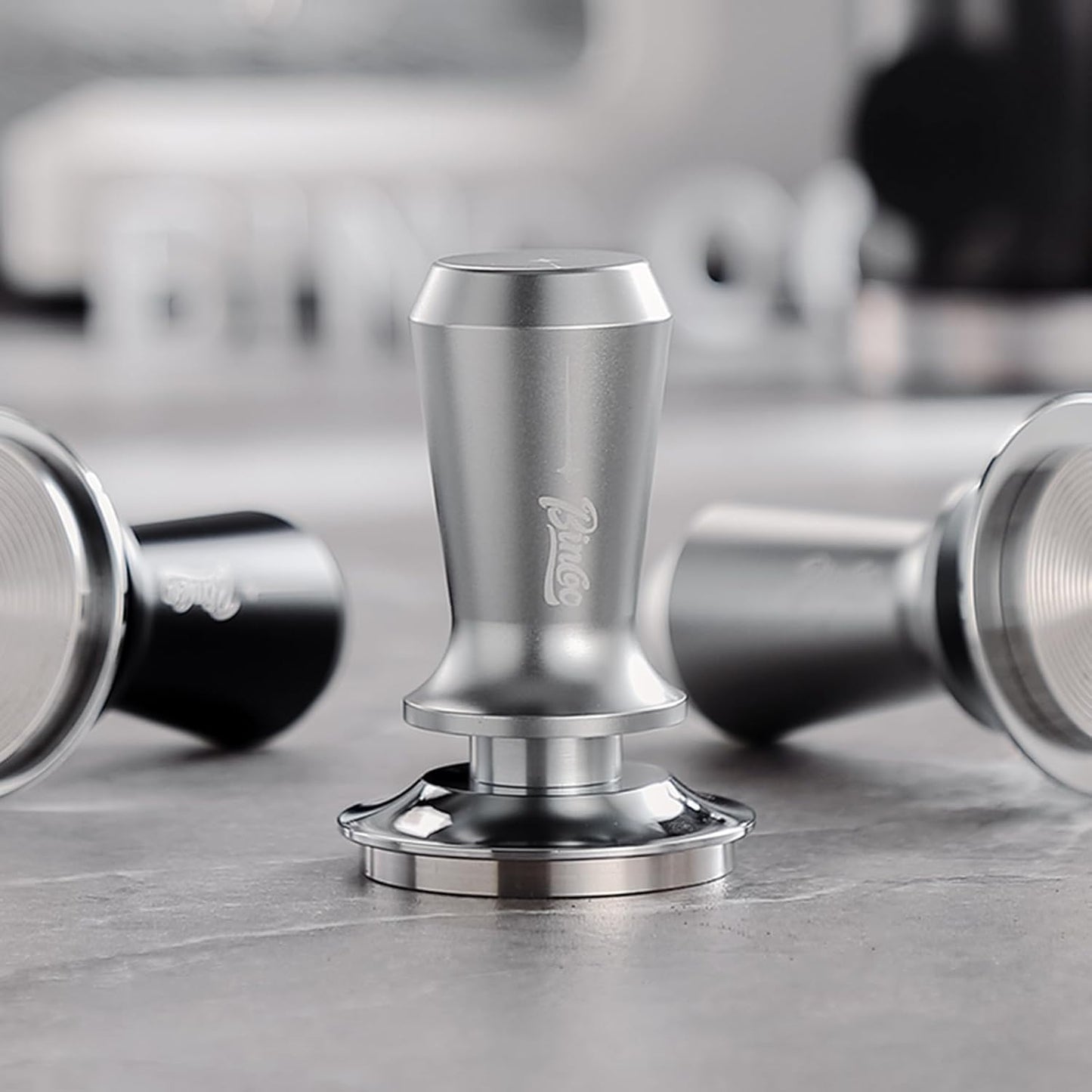 Espresso Coffee Tamper 51mm - Spring Loaded Espresso Tamper, 51mm Espresso Hand Tamper for Barista Home, Stainless Steel Thread Base