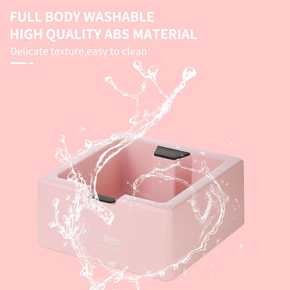 Bincoo Square Espresso knock Box 16cm /6.3 Inch Barista Style Coffee Knock Box for Grounds with Anti-Slip Base, Multi-functional Sturdy Espresso Dump Bin for Home/Office. (pink)