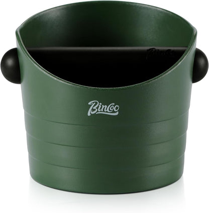 Cute Espresso Knock Box - 4.5 Inch Coffee Ground Knock Box, Espresso Puck Knock Box with Removable Knock Bar and Non-Slip Base (Army Green)