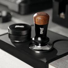58mm Espresso Coffee Tamper - Coffee Tamper with Calibrated Spring Loaded, Espresso Hand Tamper, Flat Stainless Steel Base Espresso Accessories, Adjustable Depth, Wood