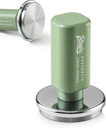 58mm Espresso Tamper - 58mm Coffee Tamper with Spring Loaded and Stainless Steel Ripple Base,Adjustable Depth Espresso Hand Tampers for 58mm Portafilter (Green)