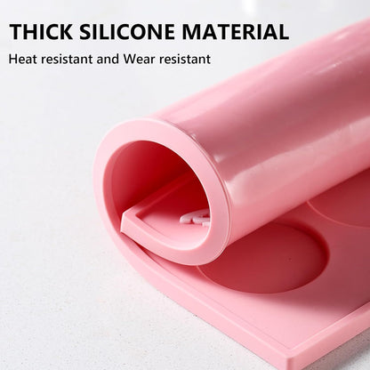 Bincoo Espresso Tamping Mat,Pink Silicone Coffee Tamper Mat,Silicone Tamping Pad for Barista Tool Home Kitchen Bar Coffee Shop