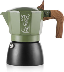 Bincoo Small Espresso Maker Stovetop, 2 Cups Moka Pot Espresso Pot Stovetop,120ml Italian Coffee maker for Cappuccino Latte,Cafetera Cubana