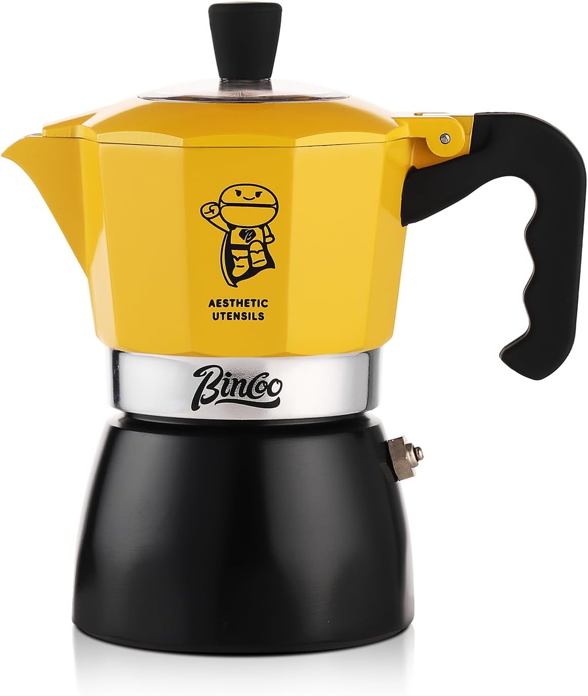 Upgraded Moka Pot with Double Valves - 2X Richer Crema, Stronger Pressure Than Single Valve - Stovetop Espresso Maker for Rich Italian Coffee, 2 Espresso Cup (Blackgreen)
