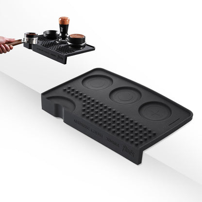 Espresso Tamping Mat - Thick Silicone Tamper Mat Coffee Bar Mat, Non-slip Coffee Tamper Holder Pad for Baristas Home