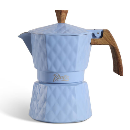 Bincoo Double Valve Moka Pot 2 Cups,Stovetop Espresso Maker,Italian Coffee Maker for Home and Camping