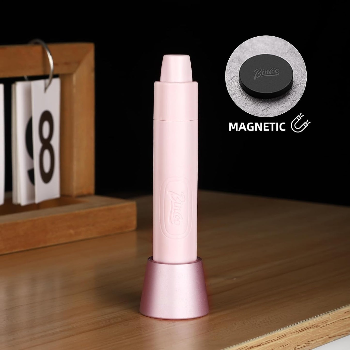 Bincoo Retractable WDT Tool Espresso Distribution Tool with Magnetic Store, Pink WDT Tool Espresso For Barista, 6 Stainless Steel Needles with 6 Extra,Coffee & Espresso Machine Parts & Accessories.
