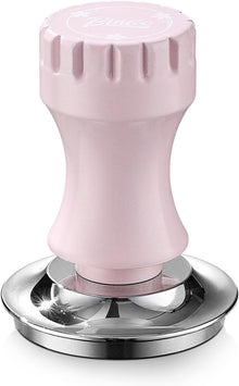 Bincoo 58mm Coffee Tamper Pink Color Premium Espresso Coffee Tamper with Calibrated Spring Loaded Flat Stainless Steel Base, Constant 30lb Espresso Machine Accessories