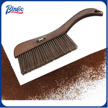 Bincoo GYKF1226 Hand Broom Dusting Brush for Home Cleaning-Espresso Machine Brush-Coffee Table Cleaning Brush with Long Wooden Handle,Ideal for Home,Kitchen,Dining Table,13 Inches Hand Broom(Brown)