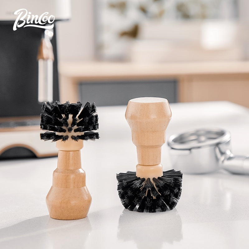 Bincoo Powder Bowl Cleaning Brush Coffee Machine Handle Solid Wood Cleaning Brush Bar Tool 51/58mm