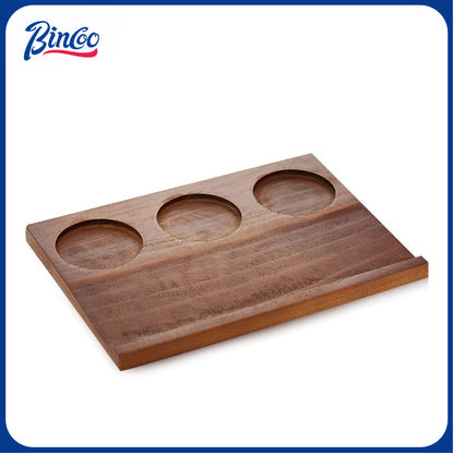 BINCOO Coffee Mugs with Wooden Tray Set Latte Mugs Ceramic Afternoon Tea Mugs Suitable for Home Office 160ML