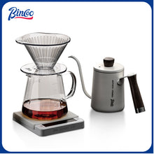 BINCOO Hand Brewed Coffee Filter Cup Drip Filter Mug Set Home Coffee Sharing Pot Hand Brewing Kettle Manual Grinder Set Coffee Utensils Set 500ML/700ML