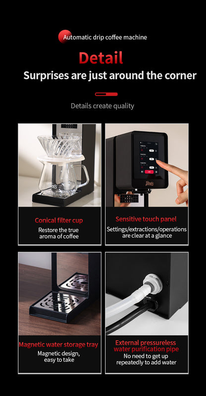 Bincoo P1 Composer One-Click Automatic Pour Over Coffee Machine | Smart Touch Screen & App Control Hand Brew Coffee Brewer