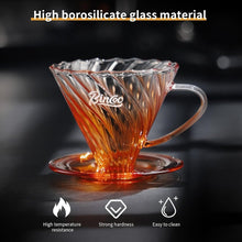 Bincoo Coffee Dripper V01,Resuable Pour Over Coffee Maker With Handle-Single Coffee Filter Cone Drip Holder, Slow Brewing Accessories for Home, Cafe, Restaurants(Orange)