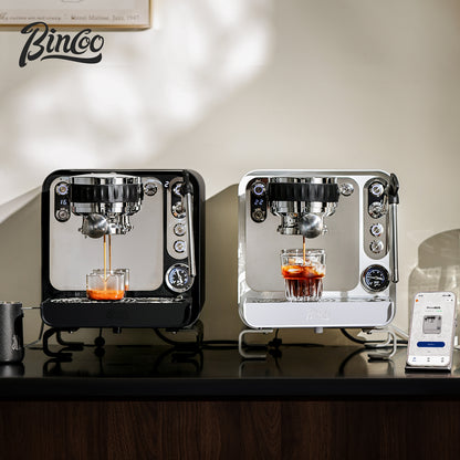 Bincoo Semi-Automatic Coffee Machine KFJ04,Espresso Machine with Double Boiler, Use Milk Frother and Brew Espresso Simultaneously, Professional Coffee Maker