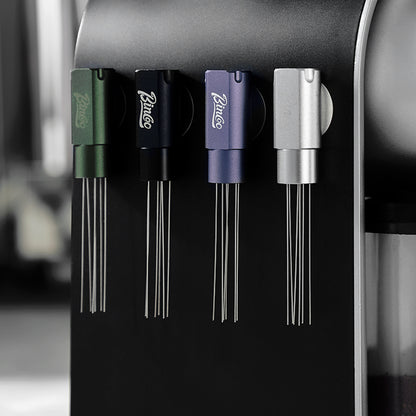 Magnetic WDT Tool - Espresso Stirrer Tool, WDT Espresso Distribution Tool with 6 Stainless Steel Needles and Metal Plate,Easy to Storage and Strong Magnetic