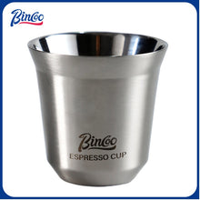 BINCOO Espresso Measuring Cups Stainless Steel Small Milk Jar Double Ounce Cups with Electronic Weighing Set 80ML