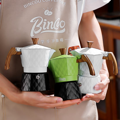 Bincoo Double Valve Moka Pot 2 Cups,Stovetop Espresso Maker,Italian Coffee Maker for Home and Camping