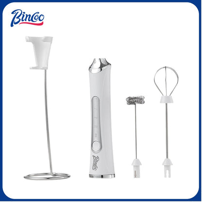 BINCOO Electric Milk Frother Coffee Latte Art Vat Automatic Milk Beater Handheld Compact Stirring Stick