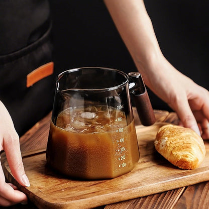 Bincoo GYJ60232 Glass Coffee Server 600ML - Glass Coffee Carafe with Handle, Barista Coffee Server Coffee Pot for Drip Coffee Maker (Gray)