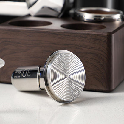 51mm Calibrated Espresso Tamper, 30lb Consistent Pressure Coffee Tamper, Calibrated Tamper for Espresso Machine, Spring Loaded Tamper with Stainless Steel Thread Base (Silver, 51mm)