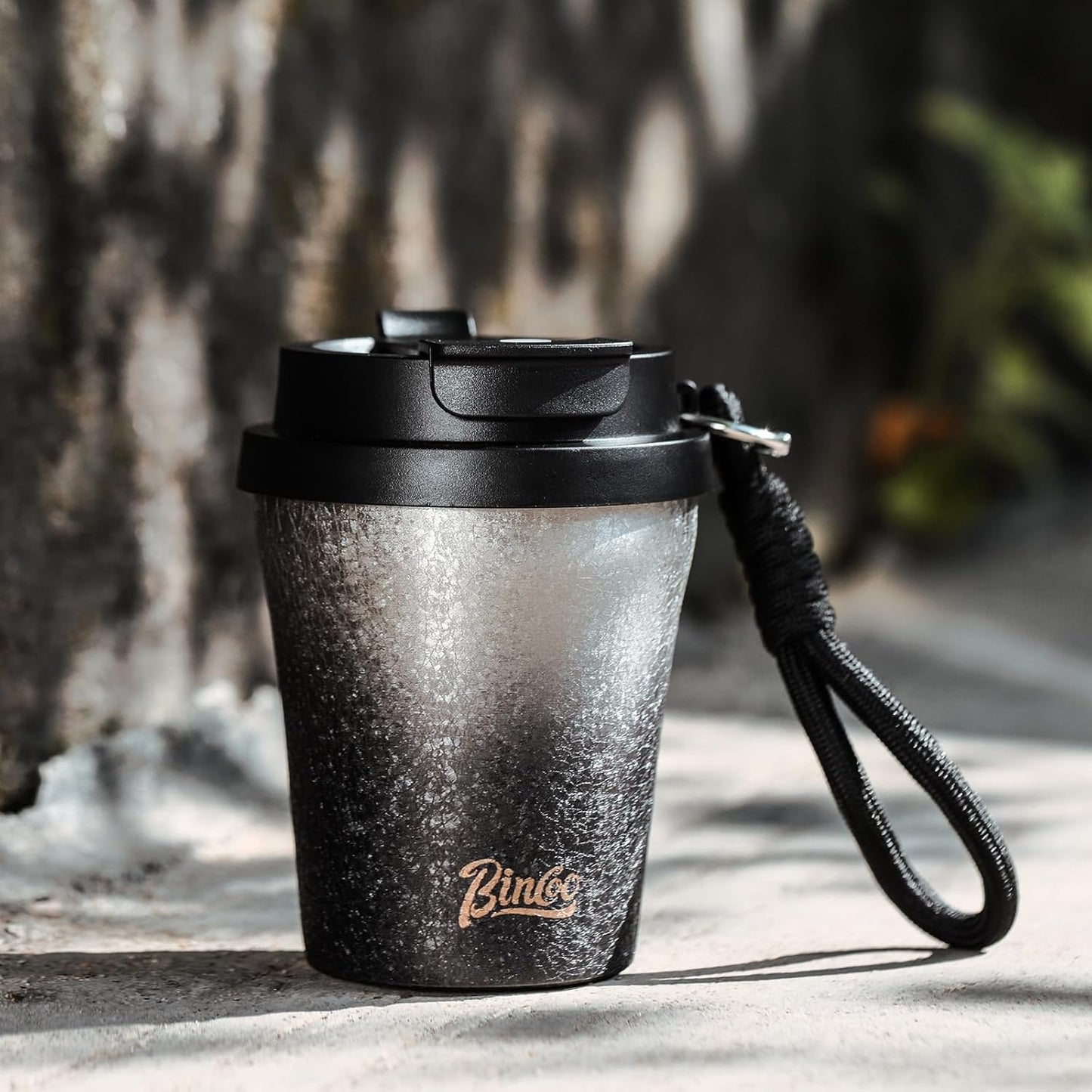 Insulated Coffee Mug with Lid, Travel Coffee Mug Tumble, Leakproof Travel Coffee Tumbler Cups, Gifts for Women Men Her Him,280ml (Black)