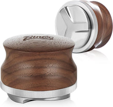 58mm Coffee Distributor,Heavy Duty Coffee Levelling Tool, Adjustable Depth Espresso Tamper Coffee Leveler with Walnut Wood Handle (58mm)