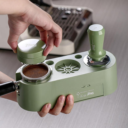 Espresso Tamping Station,Espresso Organizer Station Fit for 51/58mm,Plastic Espresso Station Coffee Tamper Station, Multifunctional Coffee Tools Organzier 4 in 1