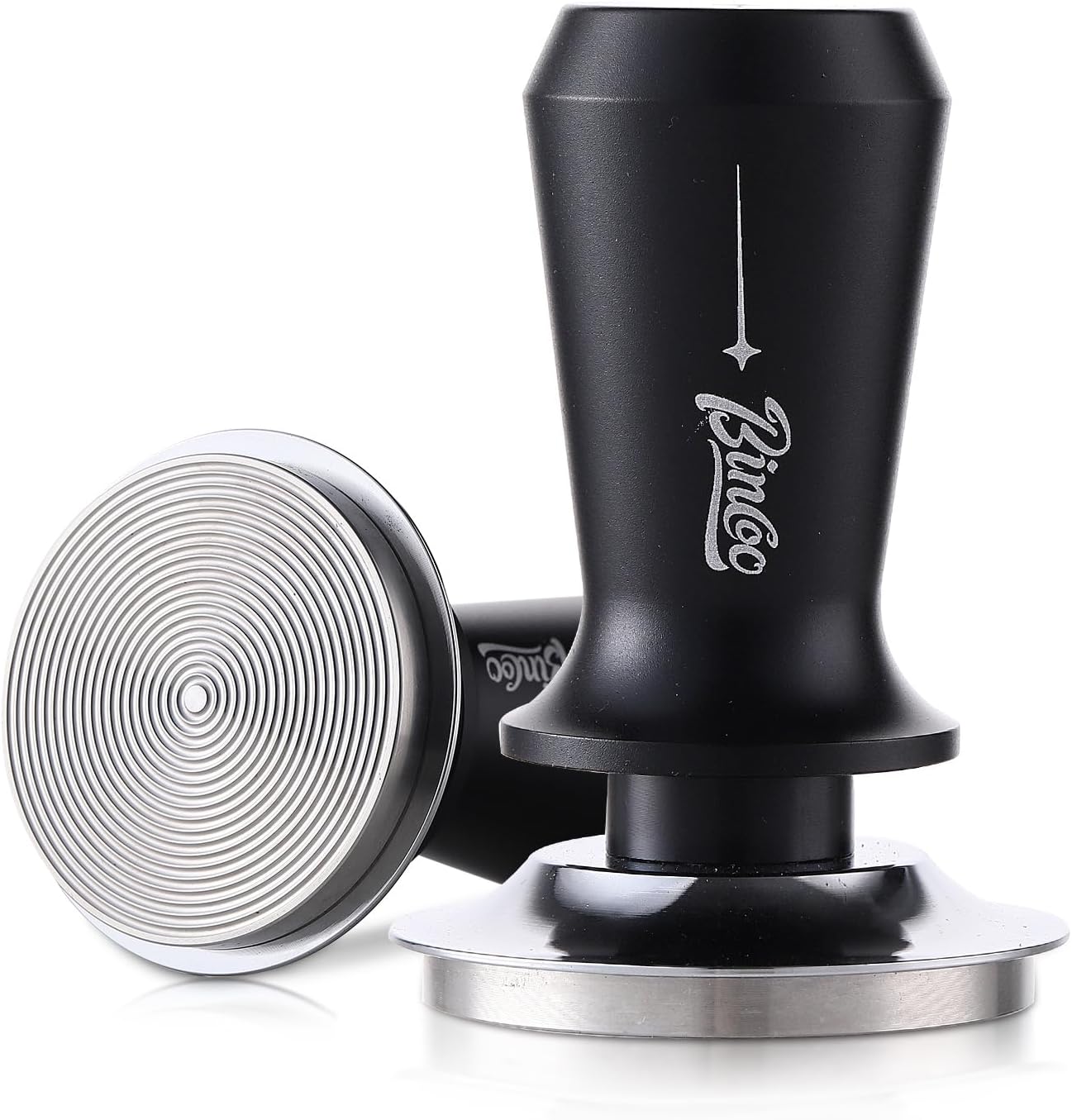 Espresso Coffee Tamper 51mm - Spring Loaded Espresso Tamper, 51mm Espresso Hand Tamper for Barista Home, Stainless Steel Thread Base