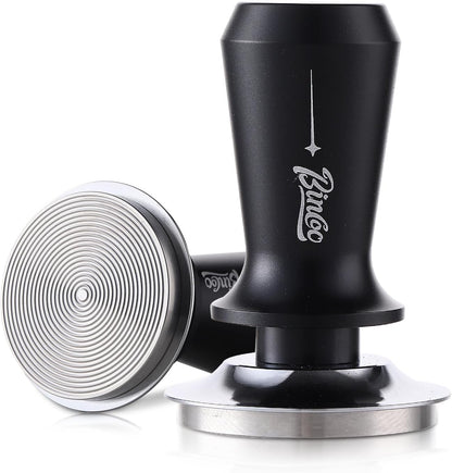 Espresso Coffee Tamper 51mm - Spring Loaded Espresso Tamper, 51mm Espresso Hand Tamper for Barista Home, Stainless Steel Thread Base