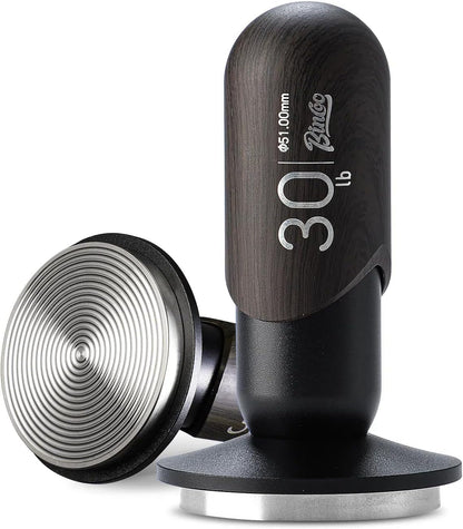 51mm Calibrated Espresso Tamper, 30lb Consistent Pressure Coffee Tamper, Calibrated Tamper for Espresso Machine, Spring Loaded Tamper with Stainless Steel Thread Base (Silver, 51mm)