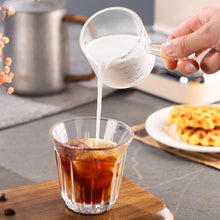 Espresso Shot Glass 2 Pack - 150ML Espresso Cups with Handle and Dual-Scale, Espresso Shot Glass with V-Shaped Mouth, 5oz Espresso Glass Measuring Cup Perfect for Espresso Shots and Milk Froth