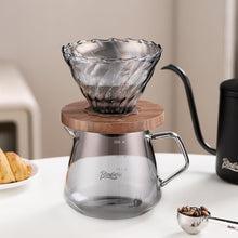 Bincoo Pour Over Coffee Maker Set - 600ML Glass Drip Coffee Pot,Coffee Server Set with Glass Dripper and 50PCS Paper Filter