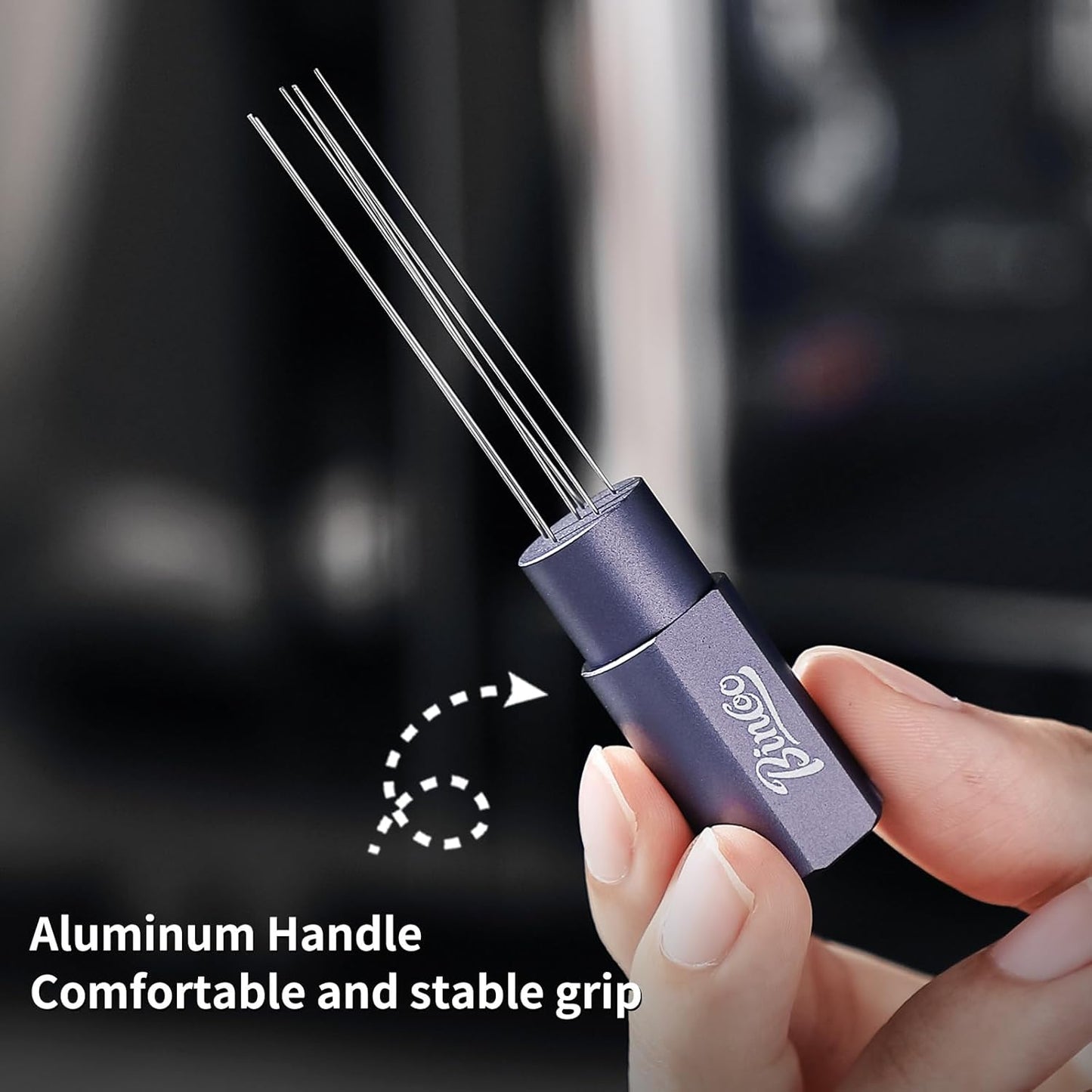 Magnetic WDT Tool - Espresso Stirrer Tool, WDT Espresso Distribution Tool with 6 Stainless Steel Needles and Metal Plate,Easy to Storage and Strong Magnetic