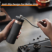 Manual Coffee Bean Grinder, Portable Hand Espresso Grinder with 6 Star CNC Stainless Steel Conical Burr,16 Internal Adjustable Setting and Double Bearing, Portable Carry Bag, 25g Capacity