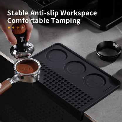 Espresso Tamping Mat - Silicone Coffee Bar Mat Tamper Mat,Espresso Accessory for Baristas Home Kitchen Bar Coffee Shop