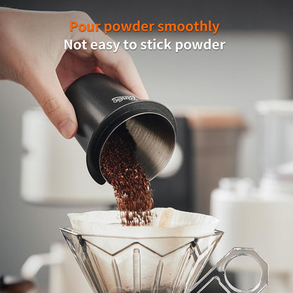 Bincoo Coffee Dosing Cup 58mm, Stainless Steel Espresso Coffee Dosing Cup Coffee Grinder Powder Cup Compatible with 58mm Portafilter (58mm)