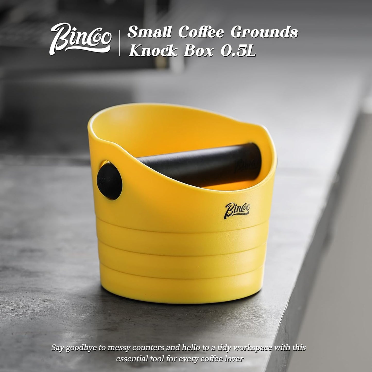 Cute Espresso Knock Box - 4.5 Inch Coffee Ground Knock Box, Espresso Puck Knock Box with Removable Knock Bar and Non-Slip Base (Army Green)