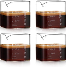 4-Pack V-shape Espresso Shot Glass, 4oz, Glass Shot Cup Accessories
