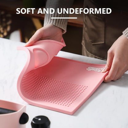 Bincoo Espresso Tamping Mat,Pink Silicone Coffee Tamper Mat,Silicone Tamping Pad for Barista Tool Home Kitchen Bar Coffee Shop